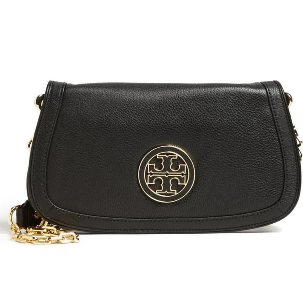Tory Burch Black Leather Chain Crossbody Bag